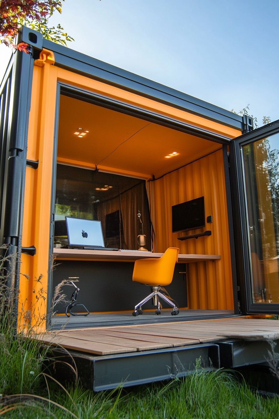 shipping container home office 2