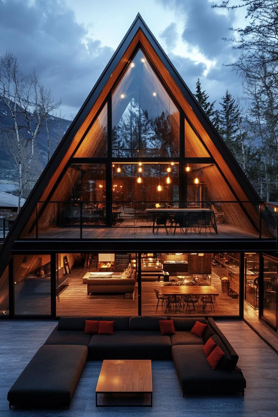A-frame House With Wall-to-wall Windows