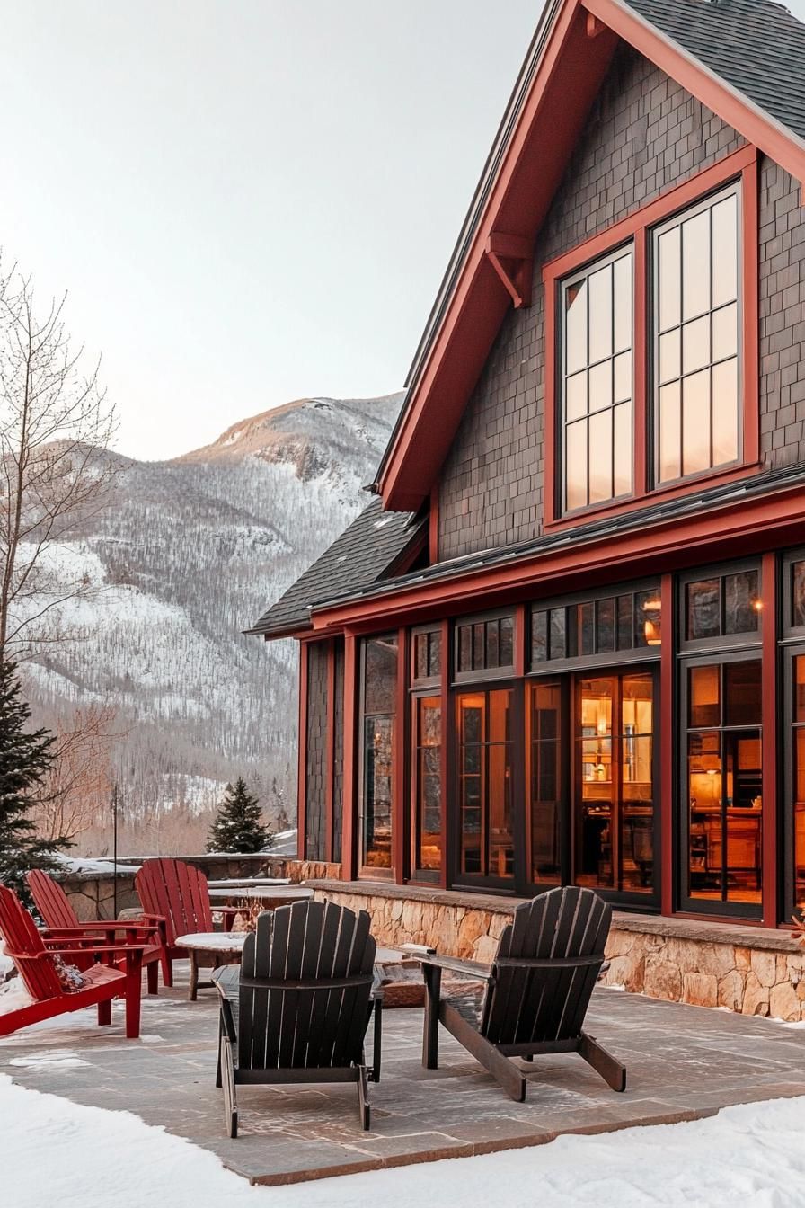 The Vibrant A-Frame in Alpine Elegance