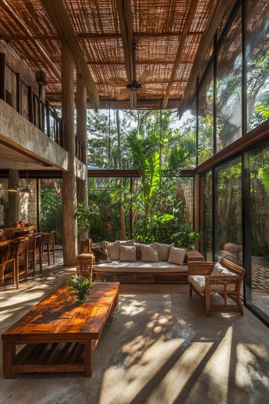sustainable luxury villa in lush tropical jungle 2