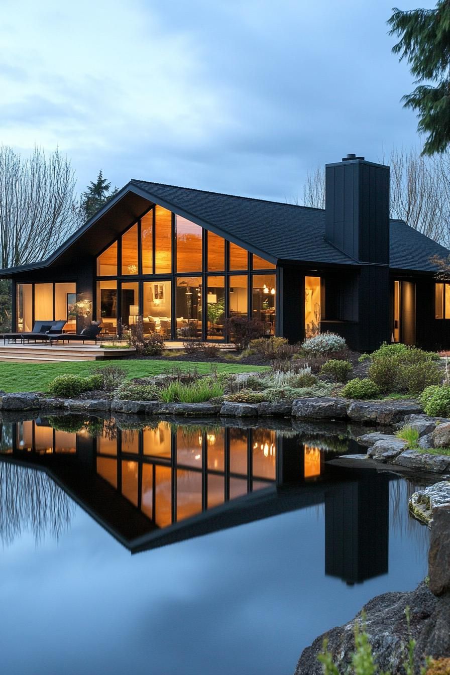 Reflective Serenity: The Modern Ranch Mirage