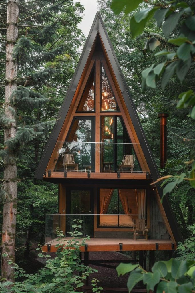 A-frame Treetop Cabin
