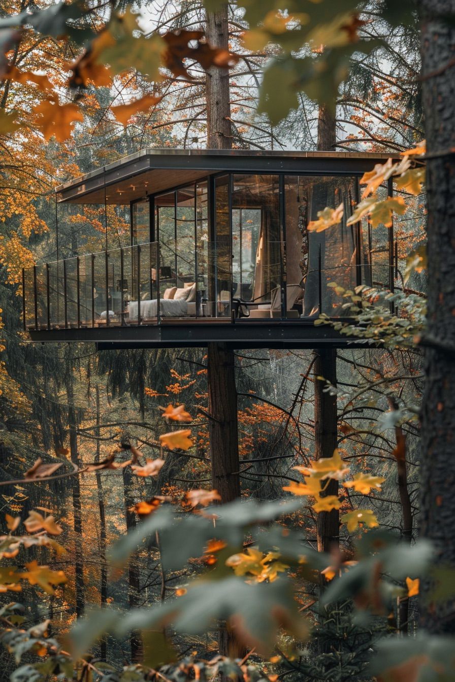Rotating Treehouse Cabin