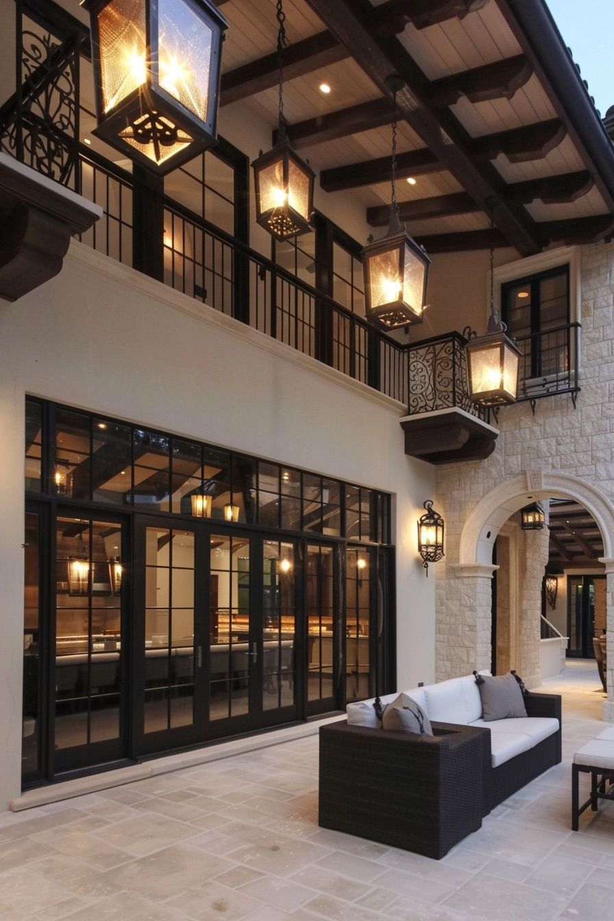 mediterranean house wrought iron lamps 4