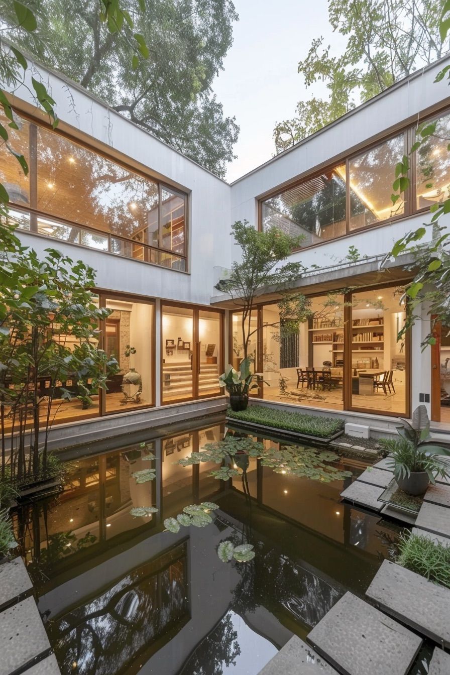 courtyard house pond