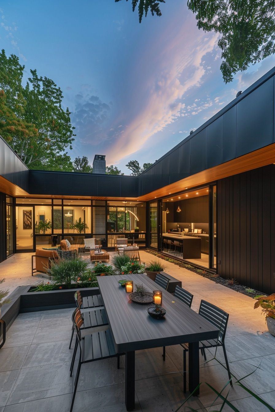 courtyard house lounge area