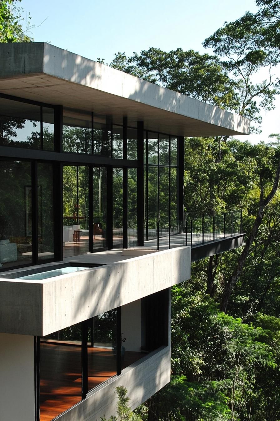 Minimalist Façade With Large Windows