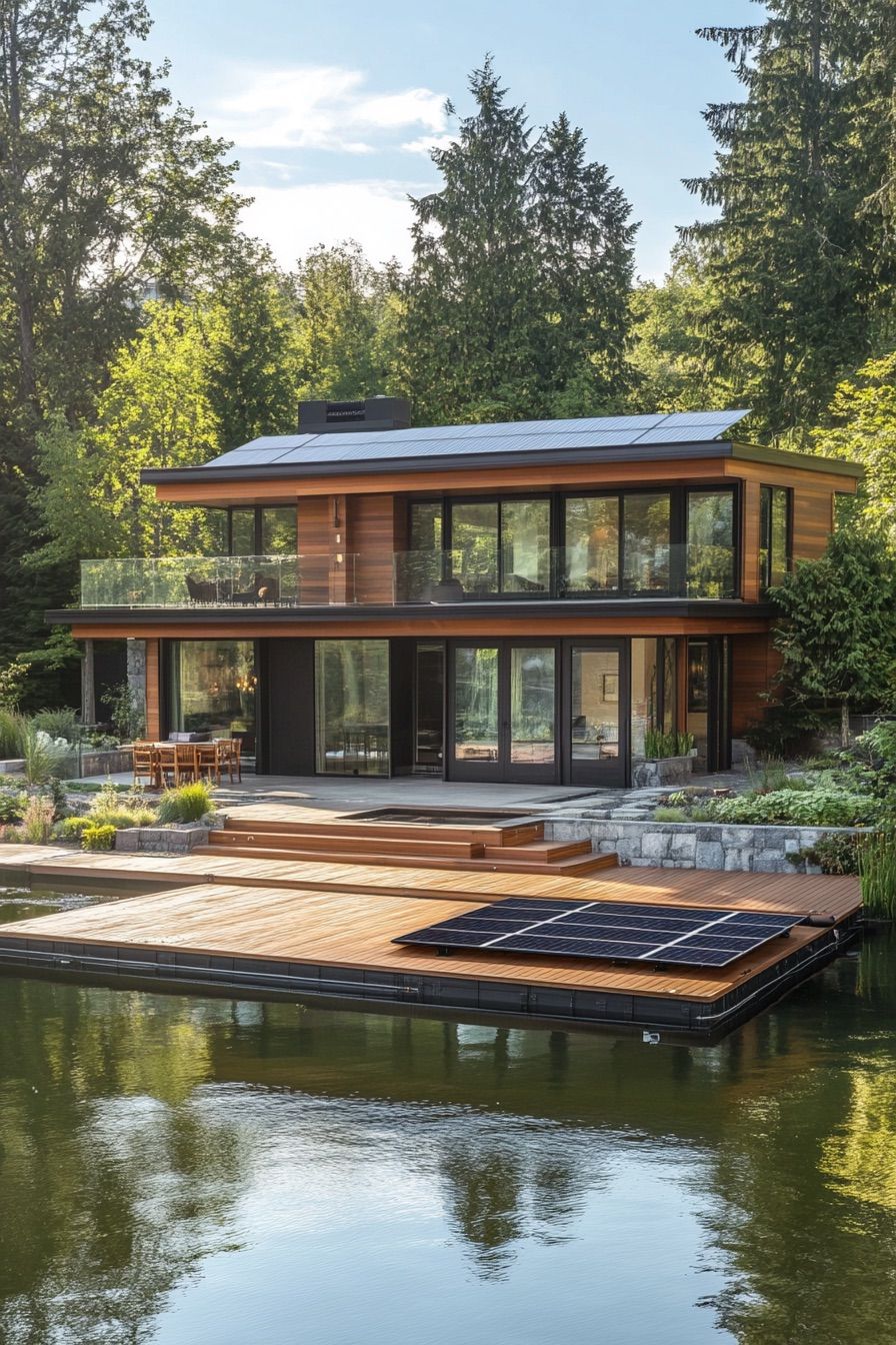 lakeside house solar dock 2