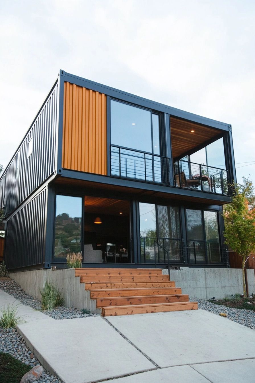 shipping container house multi level 4