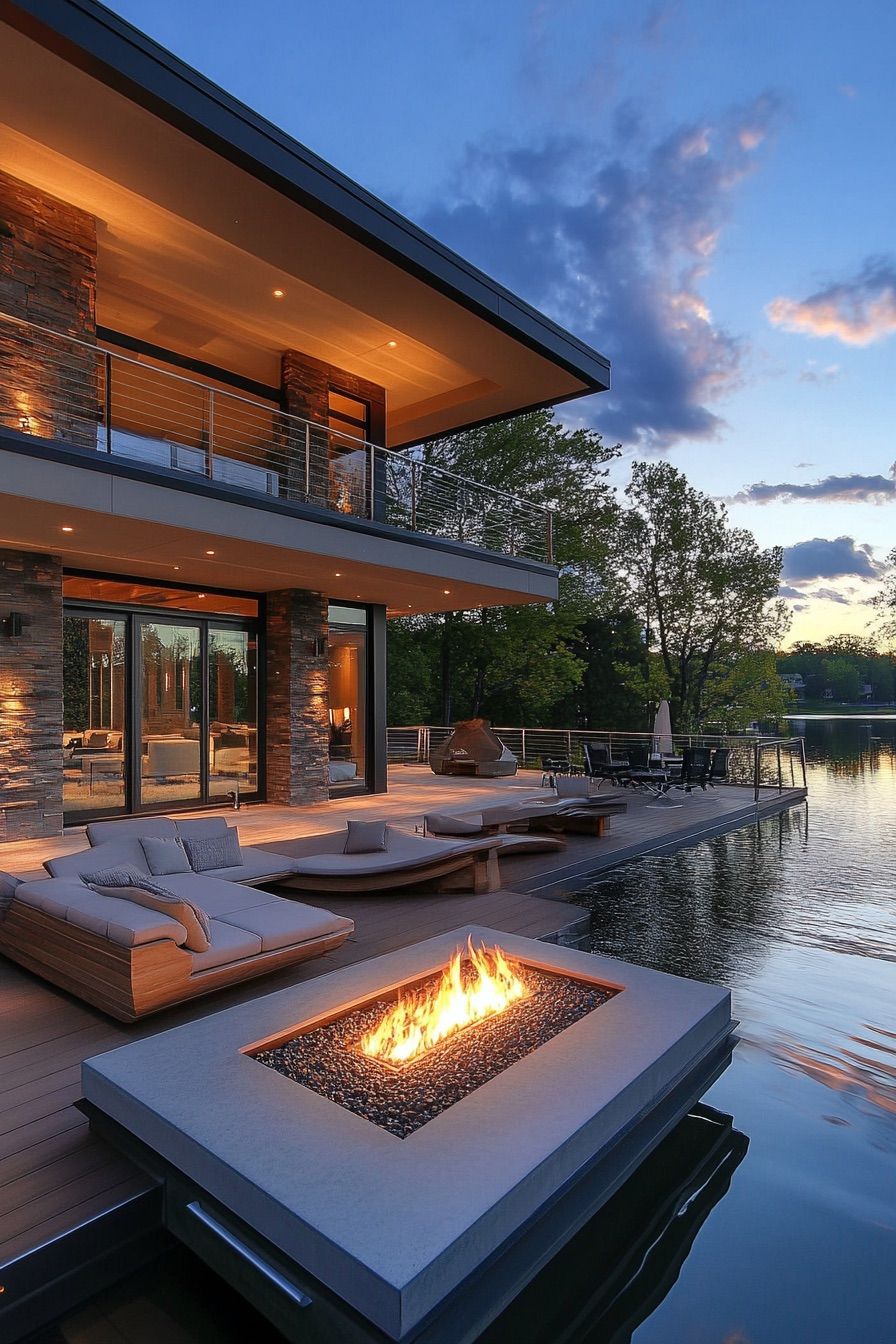 lakeside house firepit 2