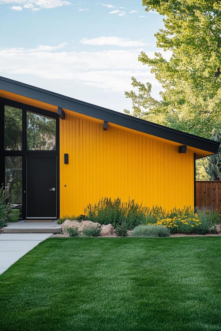 Bold Mustard Yellow With Charcoal Accents