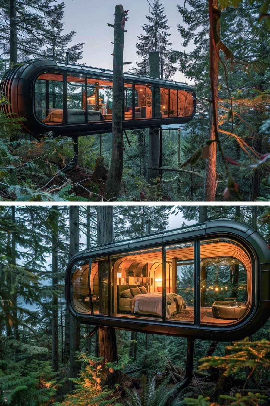 treetop glass cabin