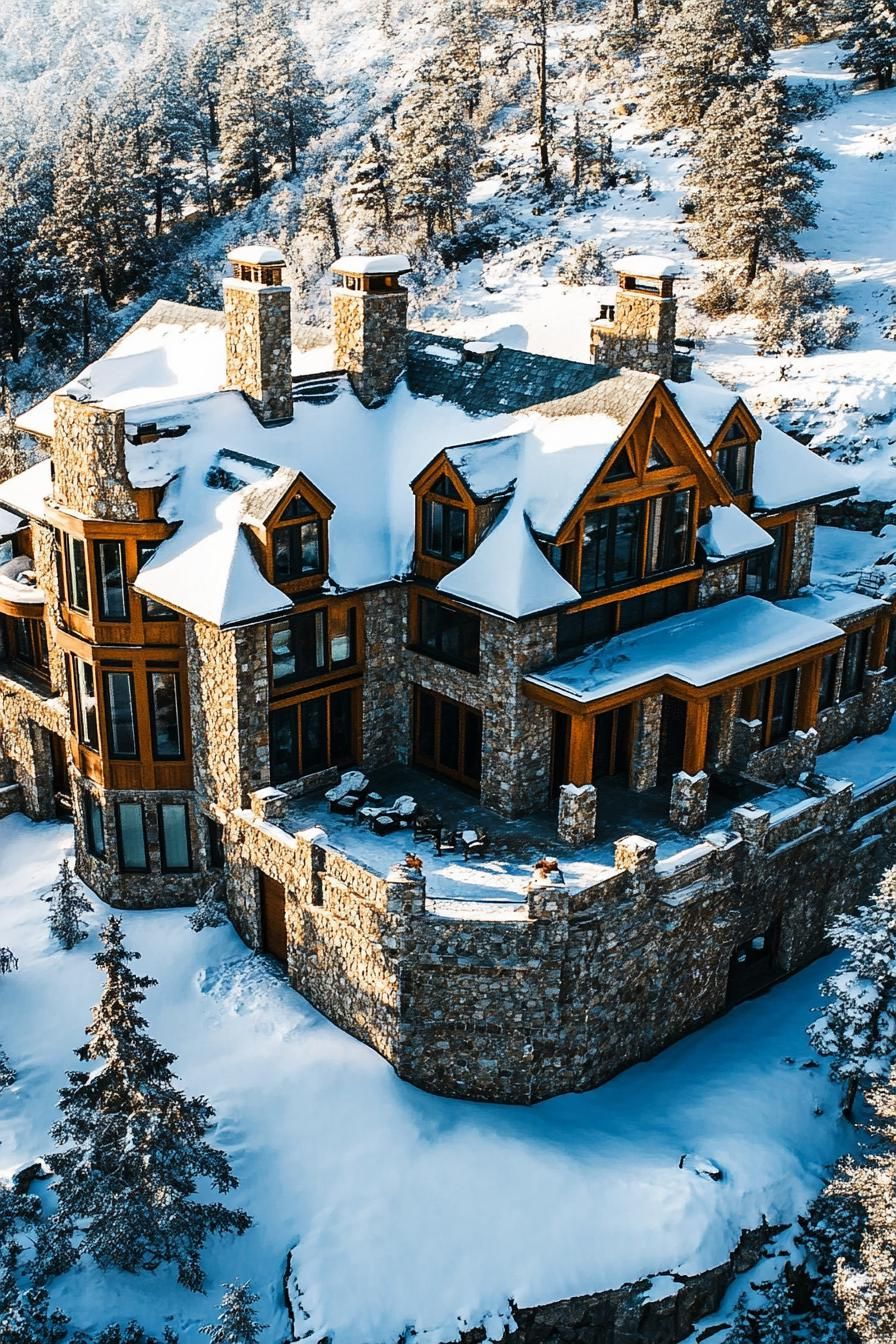 Luxurious Snow-Covered Mountain Retreat