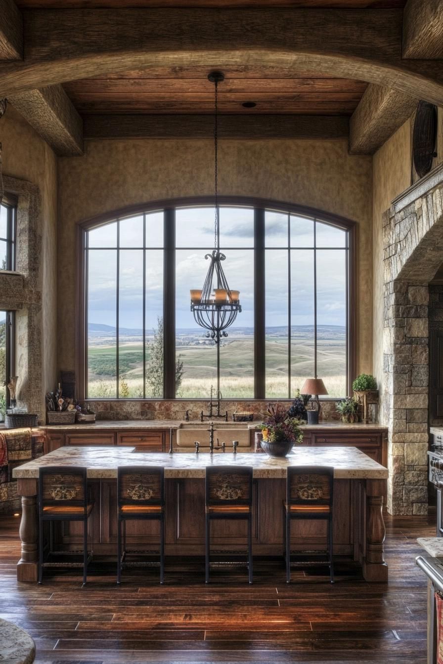 A Cozy Kitchen With Stunning Views