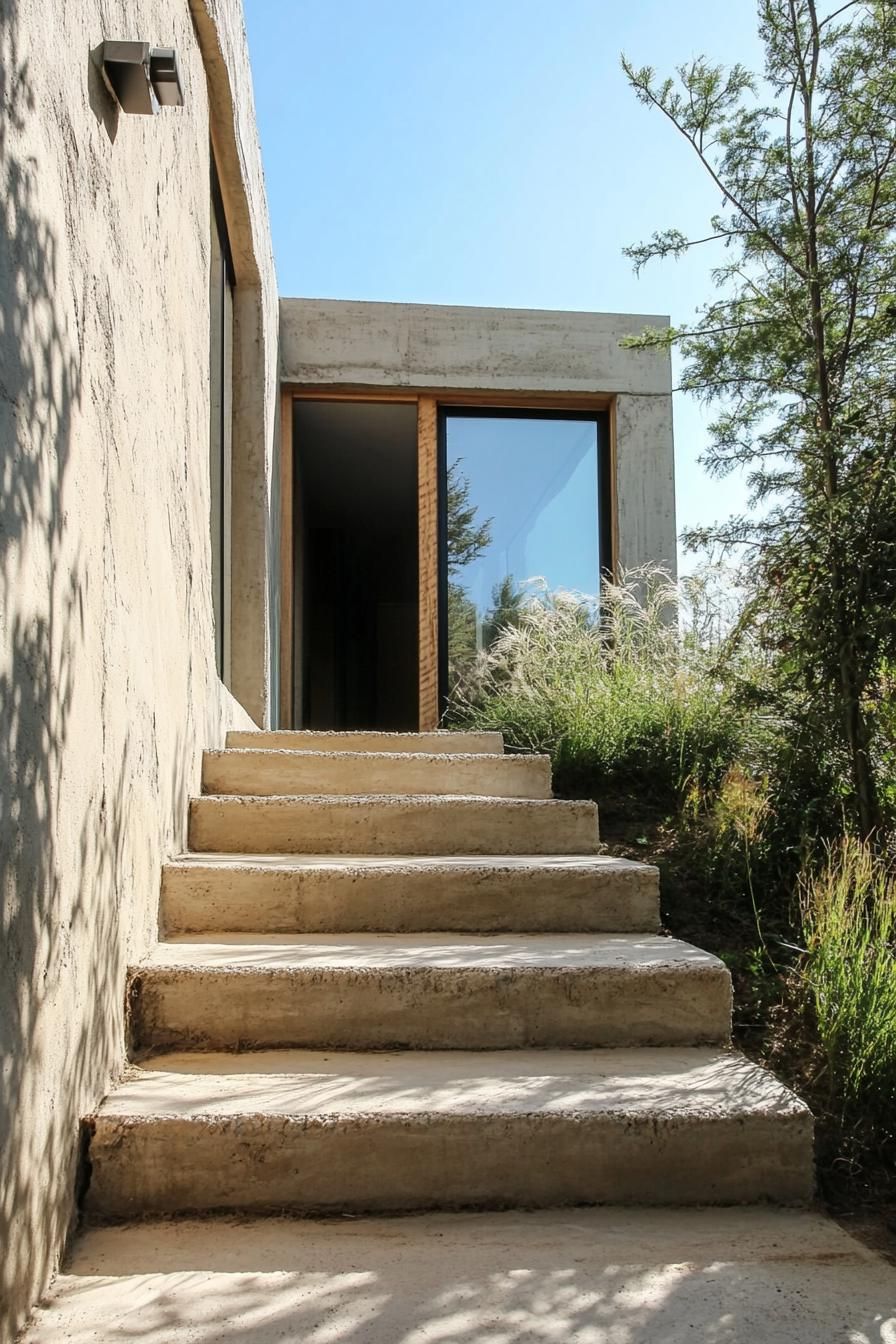 modern straw bale concrete house with living walls 2