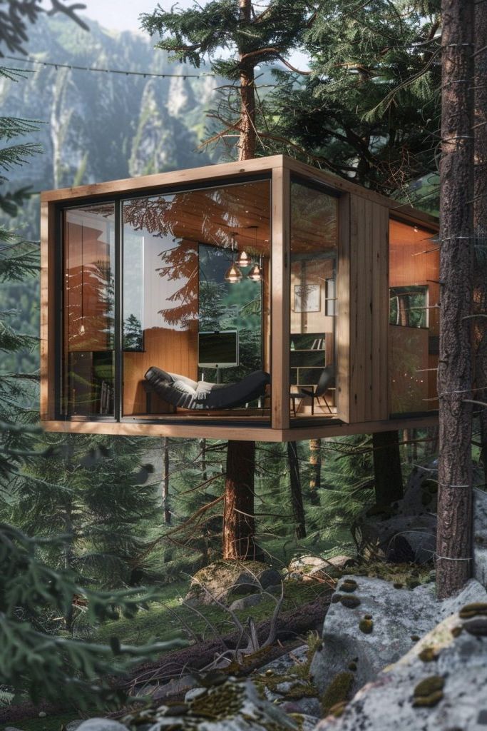 office tree cabin