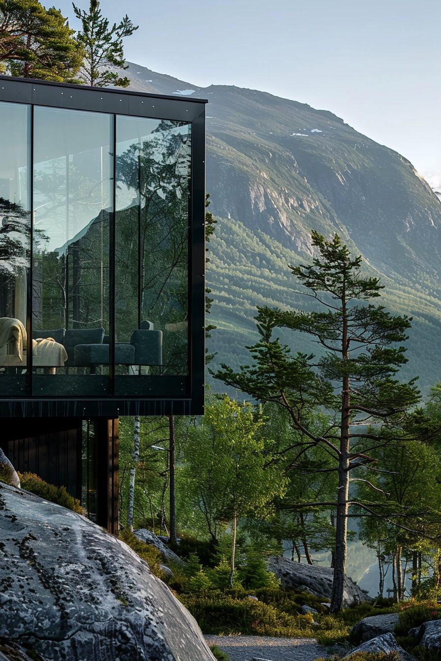 Minimalist Glass Cube Cabin
