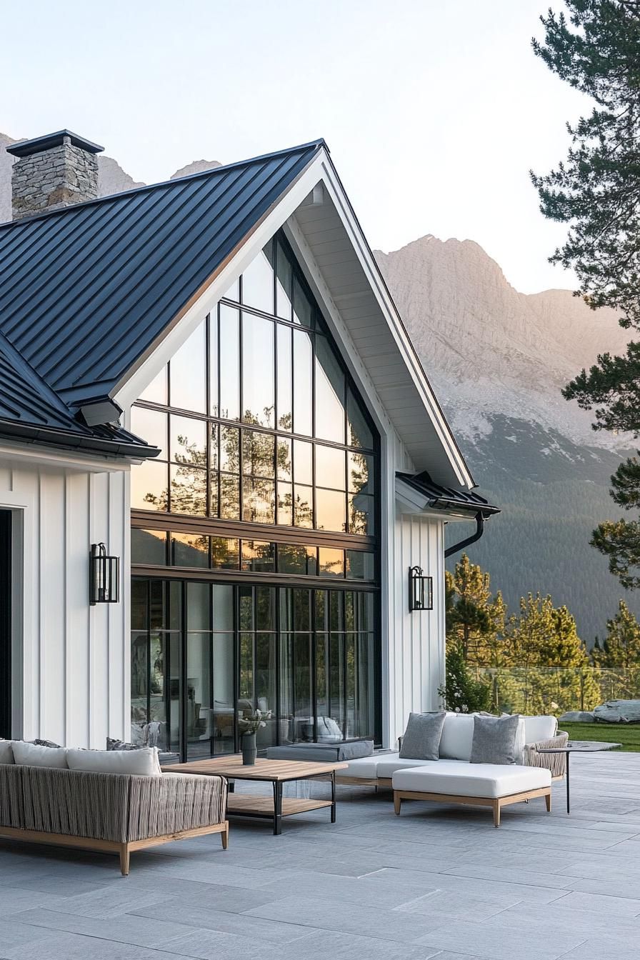White Shiplap With Large Patio Doors