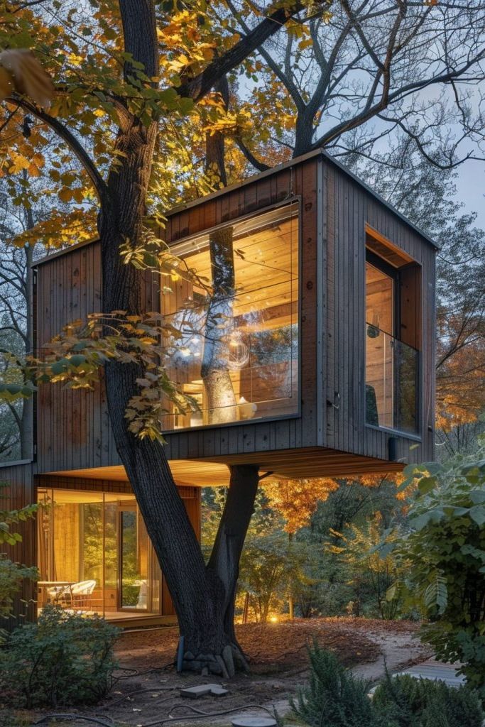 cabin integrated tree