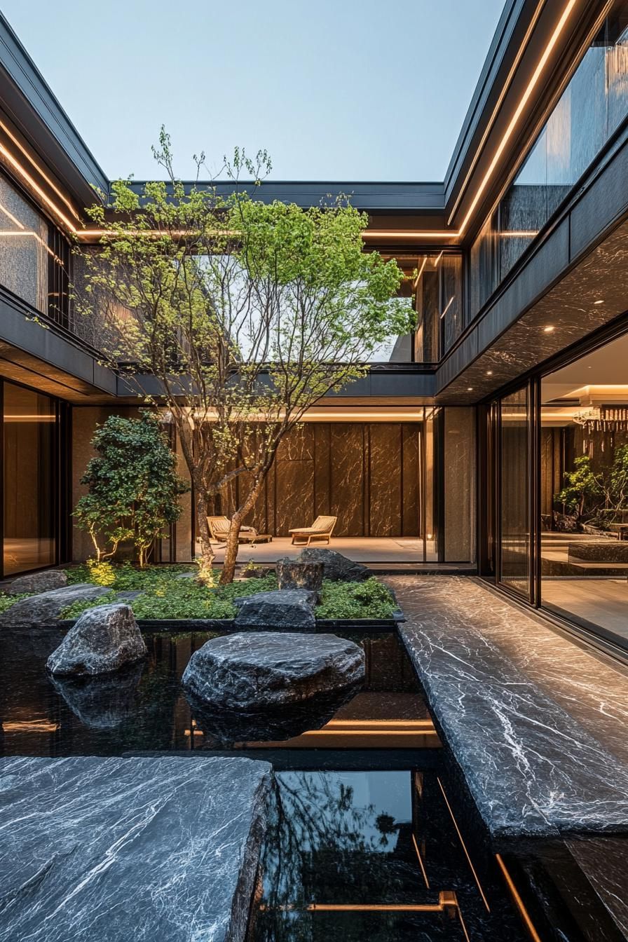 Luxury Meets Zen: A Modern Courtyard Villa