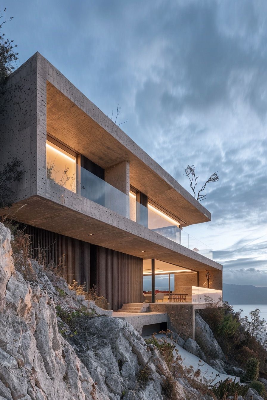 cliffside modern house