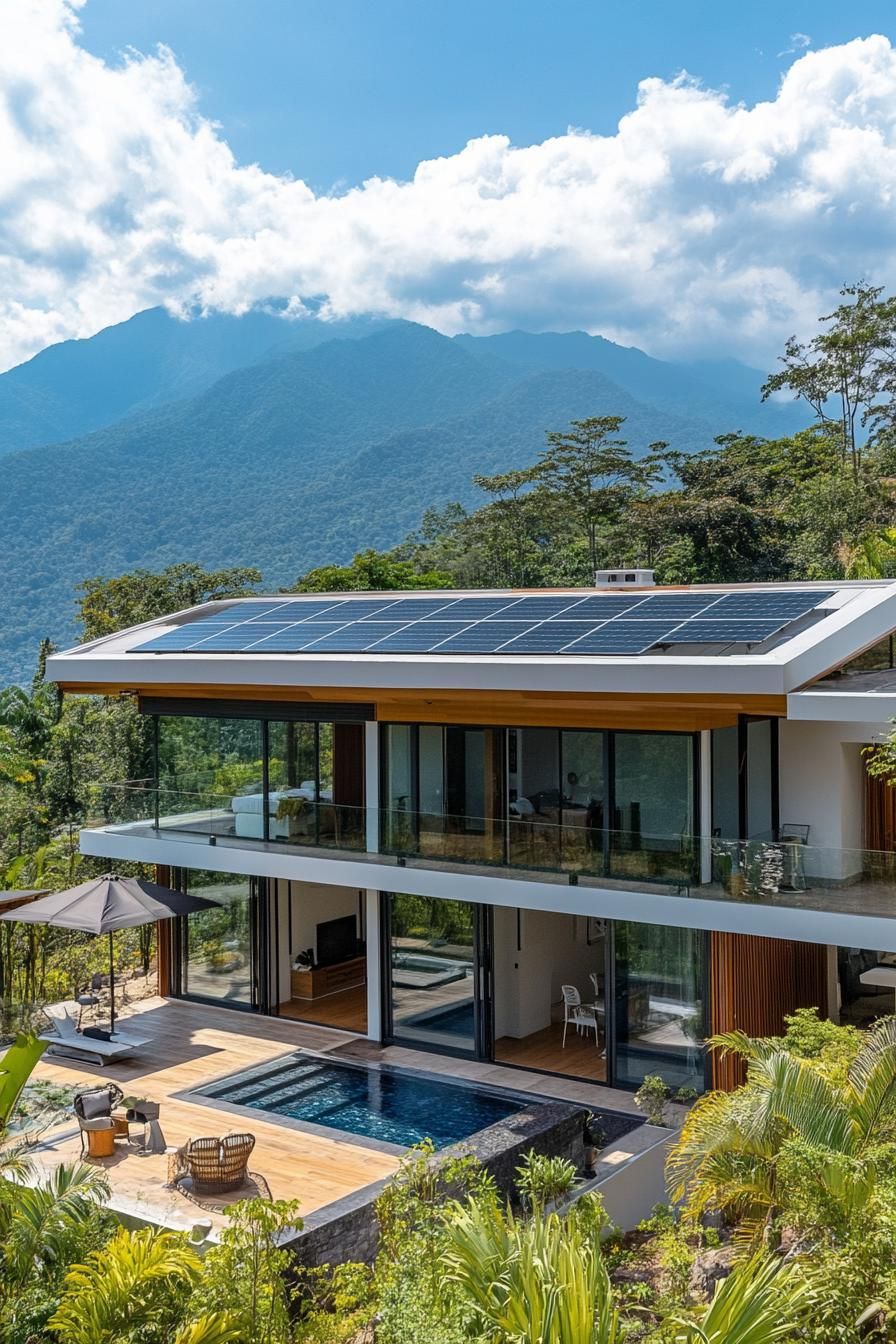 Solar Panel Integrated Roofing