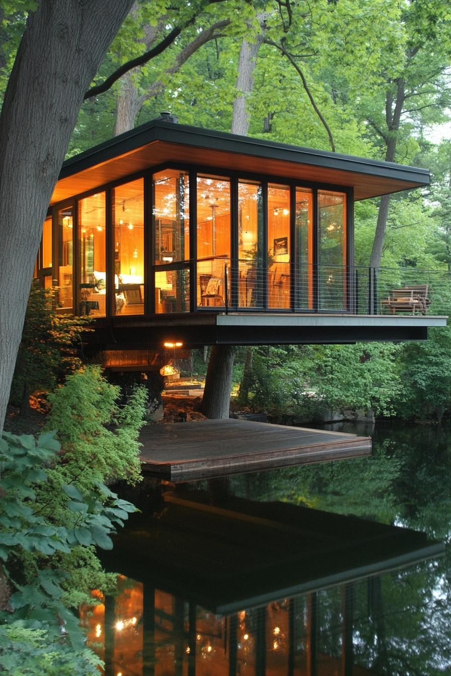 Modern Treehouse With Panoramic Views