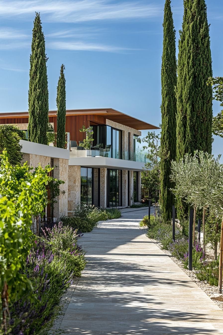 luxury modern Cypriot villa with terraced vineyards 2