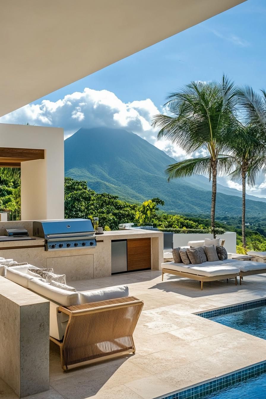 Integrated Outdoor Kitchen and Lounge