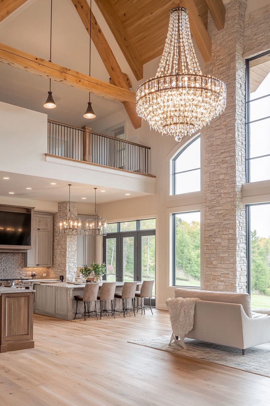 high ceiling statement chandelier 2