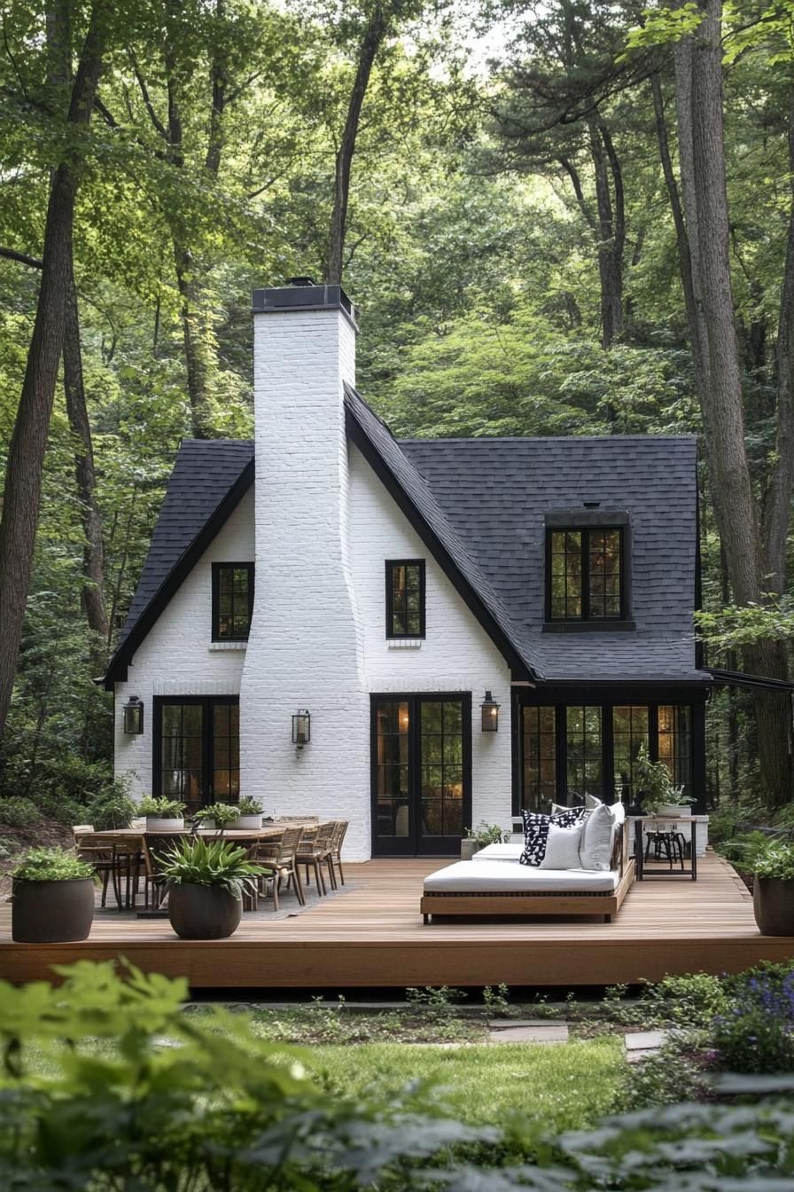 Charming Woodland Cottage With Cozy Patio