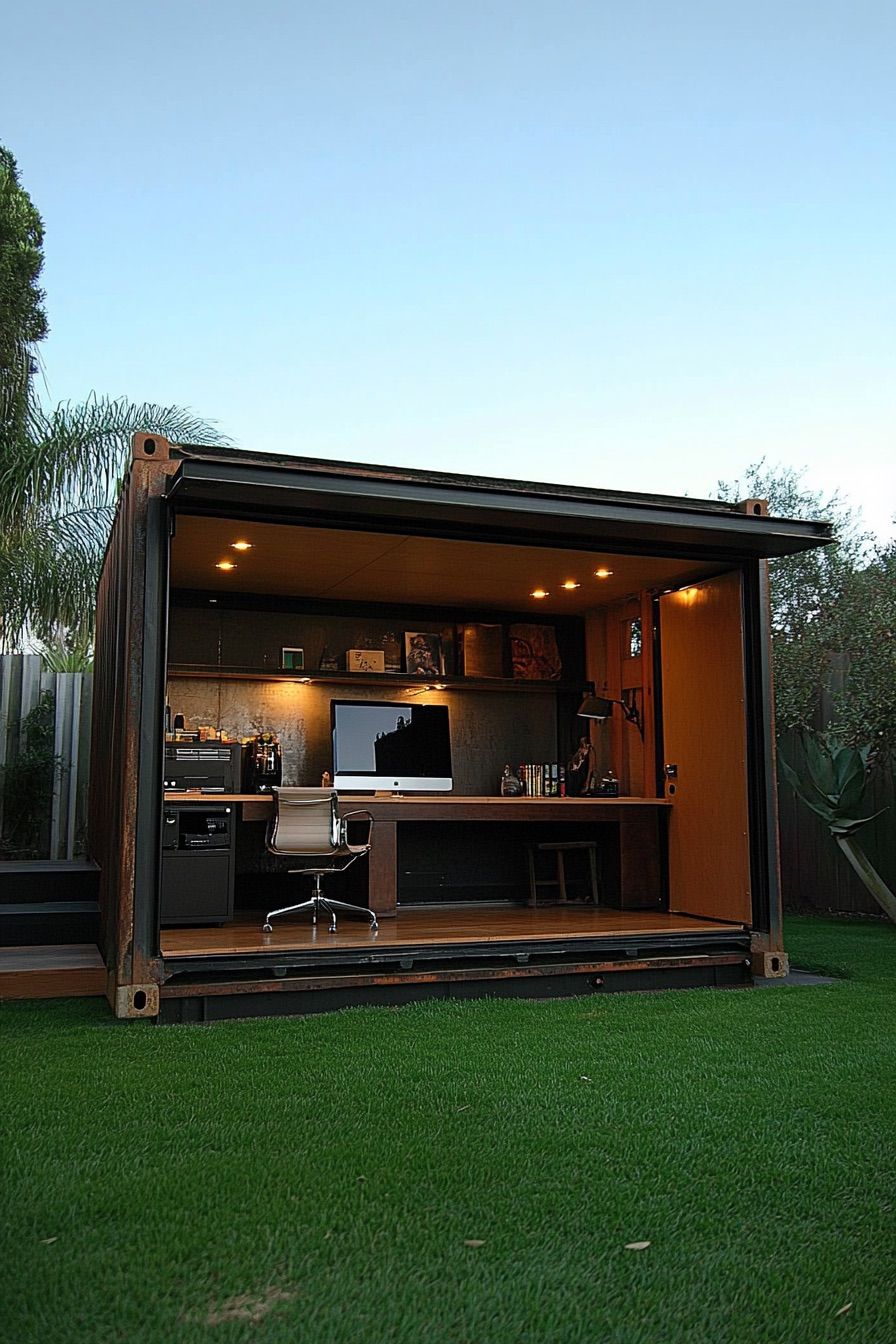 shipping container home office 4