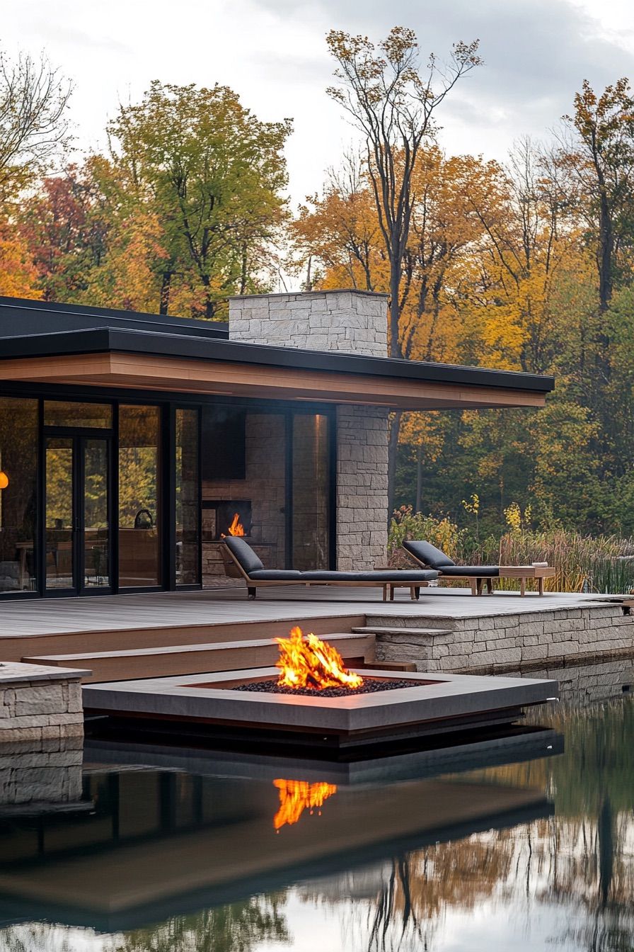 lakeside house firepit 3