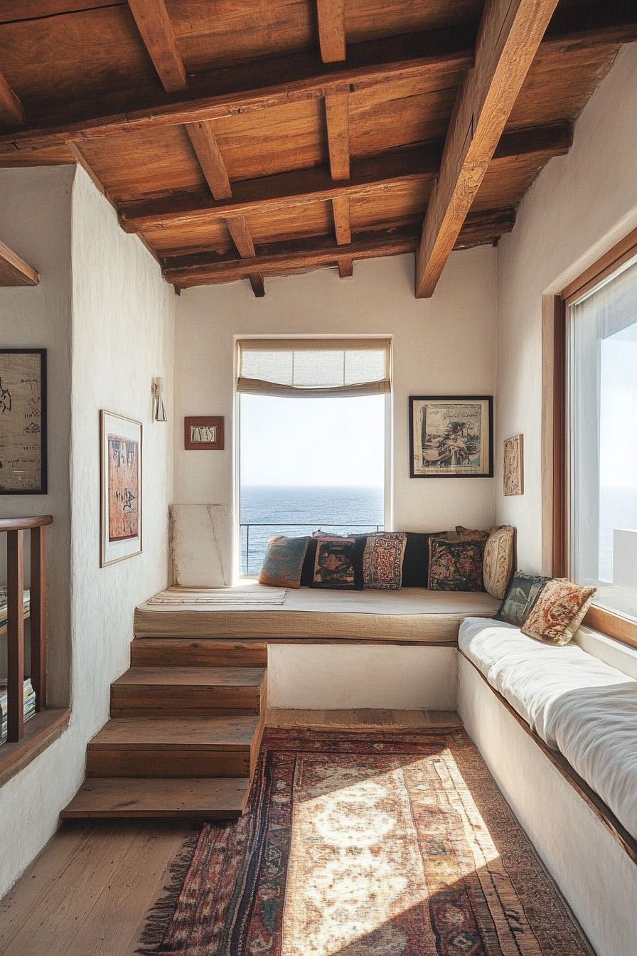 high ceiling reading nook 2