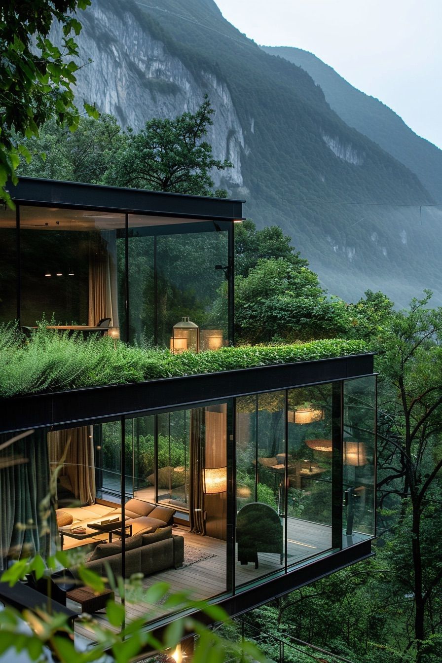 Eco-Friendly Glass Terrace Cabin