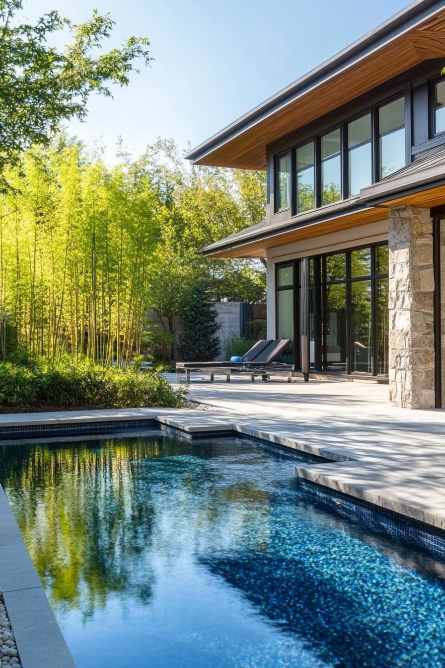 Zen Garden With Bamboo