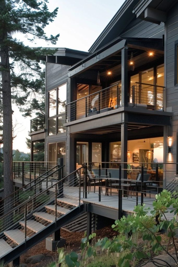 Dark Grey Stair Railings