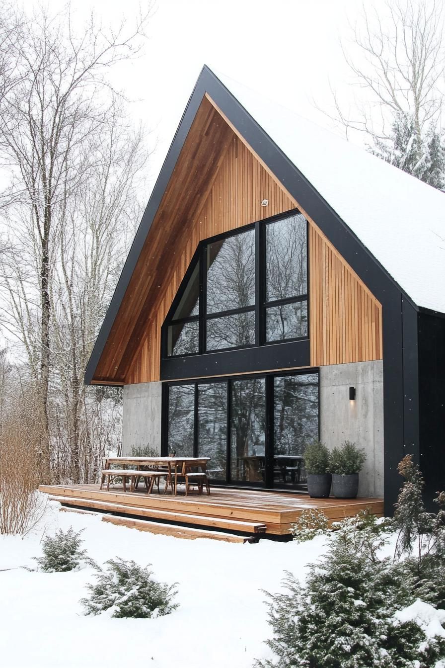 Modern Nordic Cabin with an A-Frame Twist