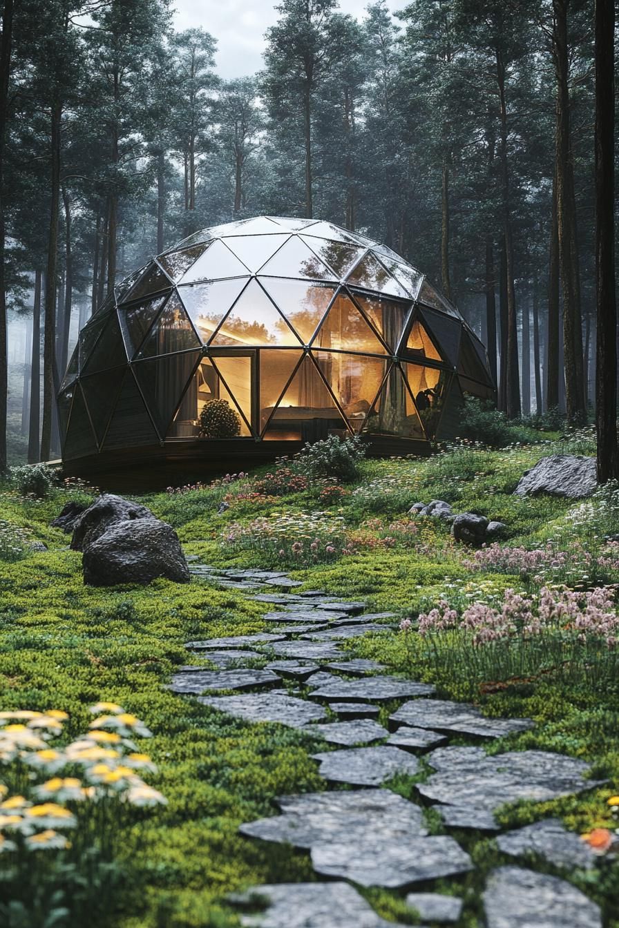 Geodesic Dome With a Forest Glade