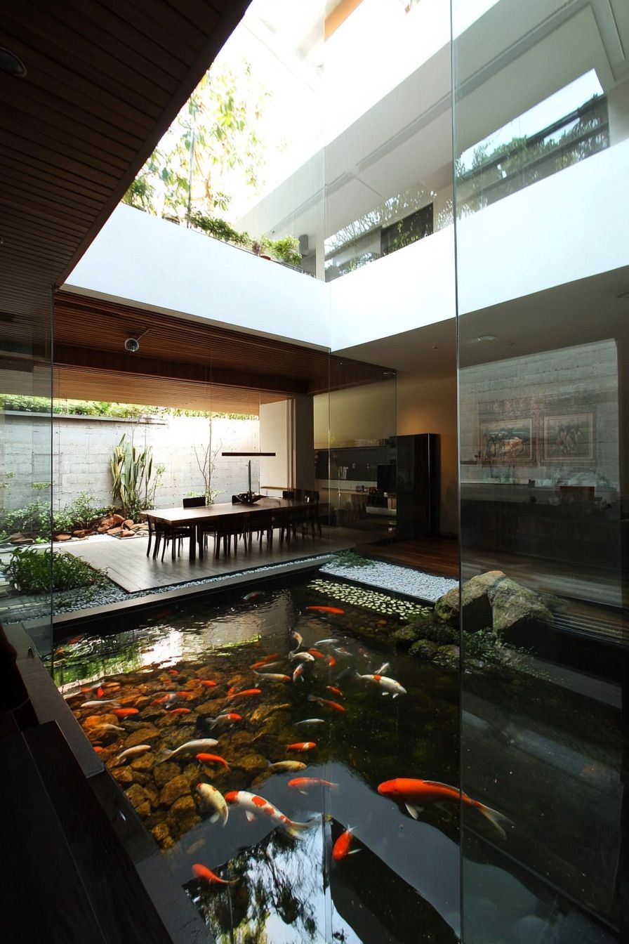 Indoor Koi Pond Atrium