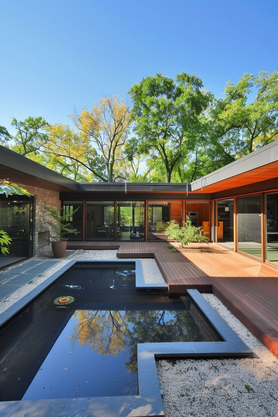 courtyard house pool deck