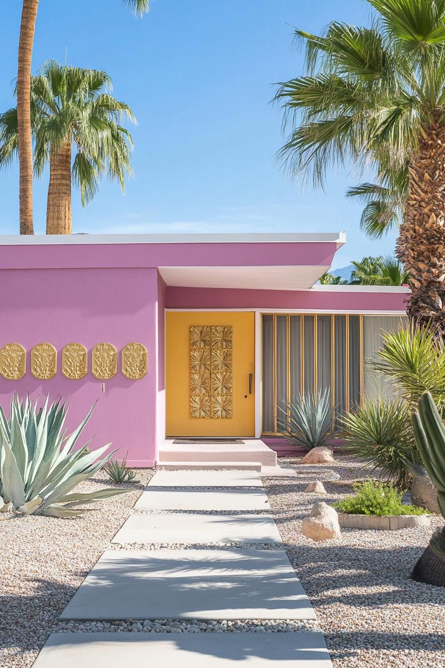 Deep Plum and Blush Pink With Retro Gold Elements