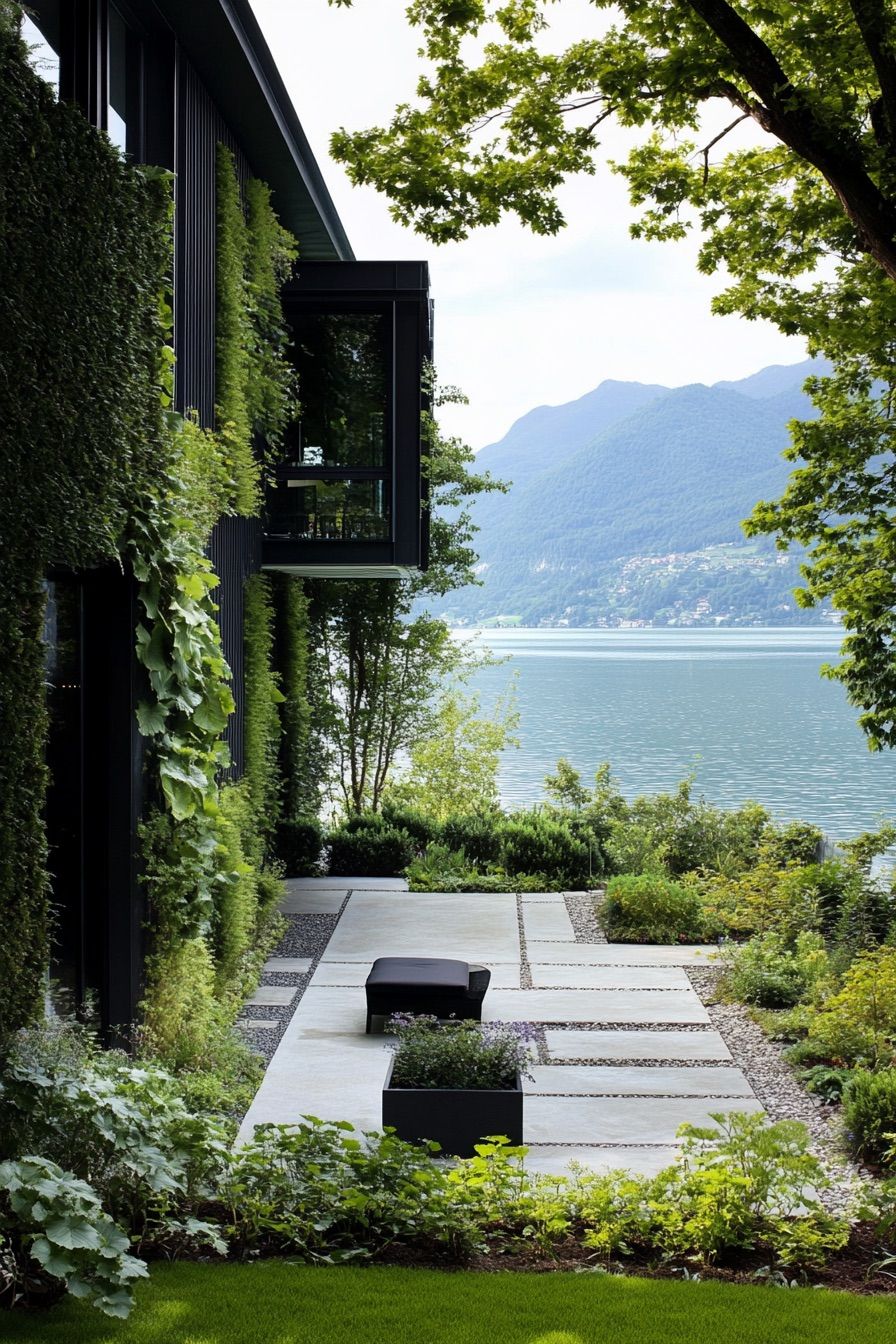 lakeside house green walls 4