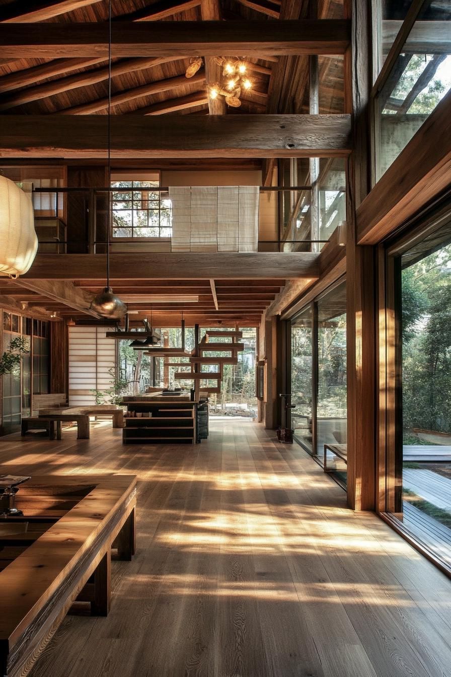 Wooden Beams and Natural Wood Finishes