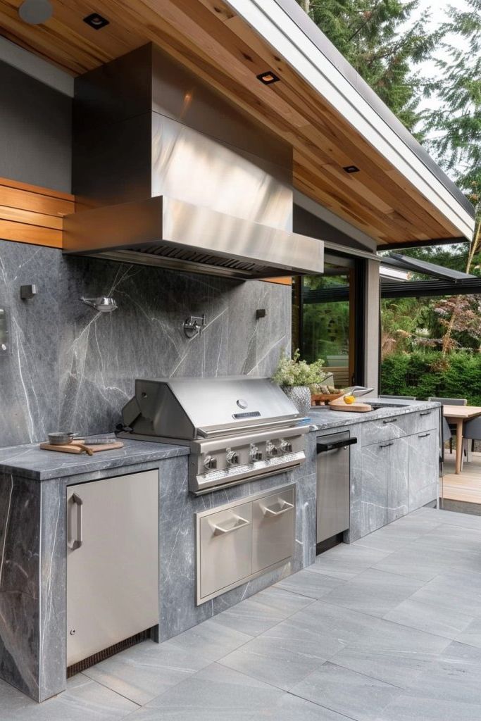 Grey Marble Backsplash