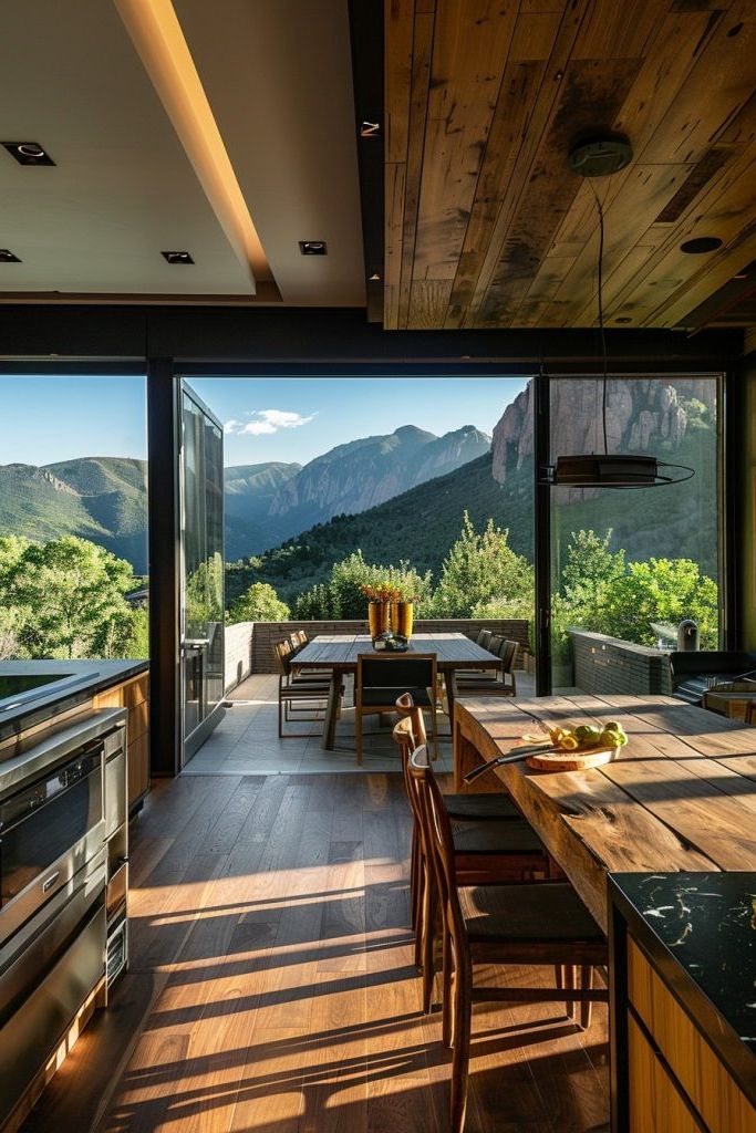 Integrated Indoor-outdoor Dining Area