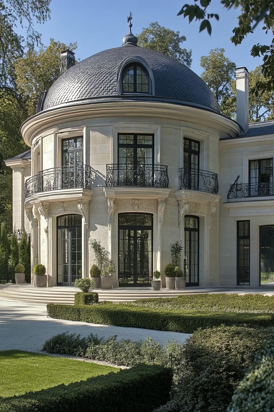 Elegant French Mansion with Grand Dome