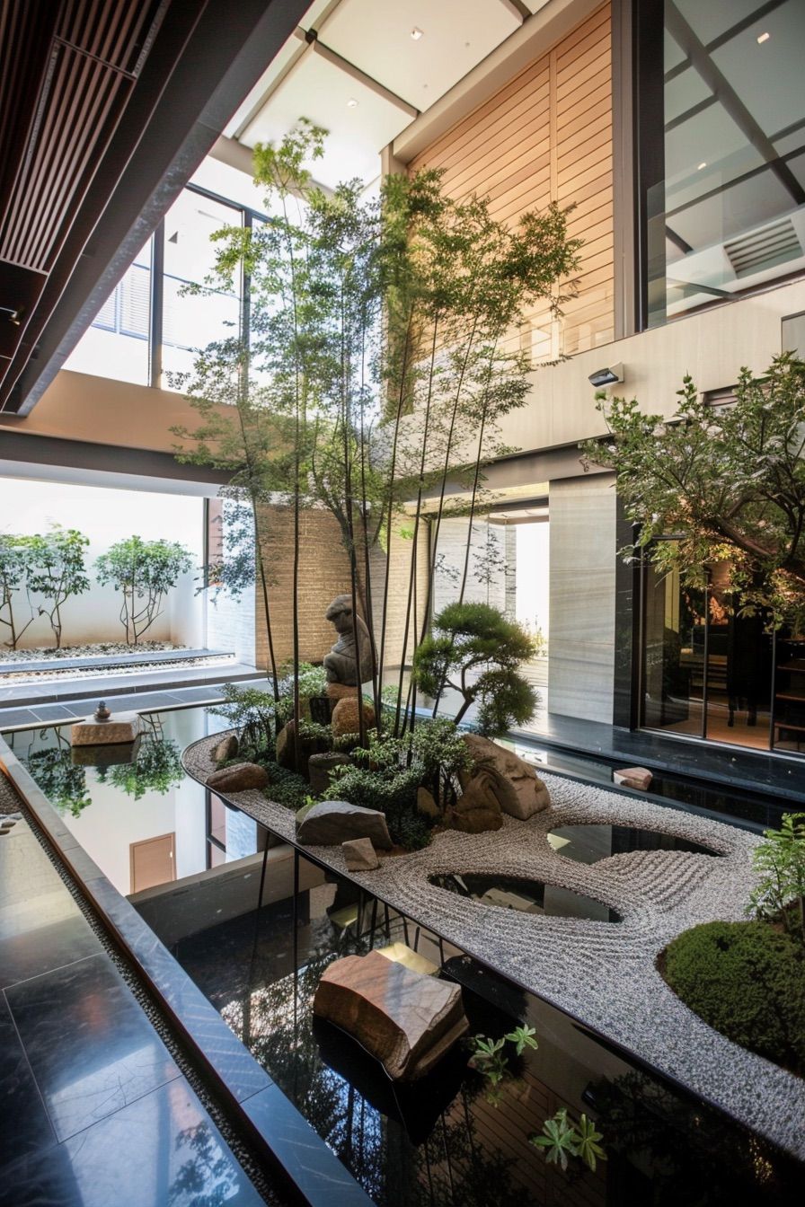 zourtyard house zen atrium