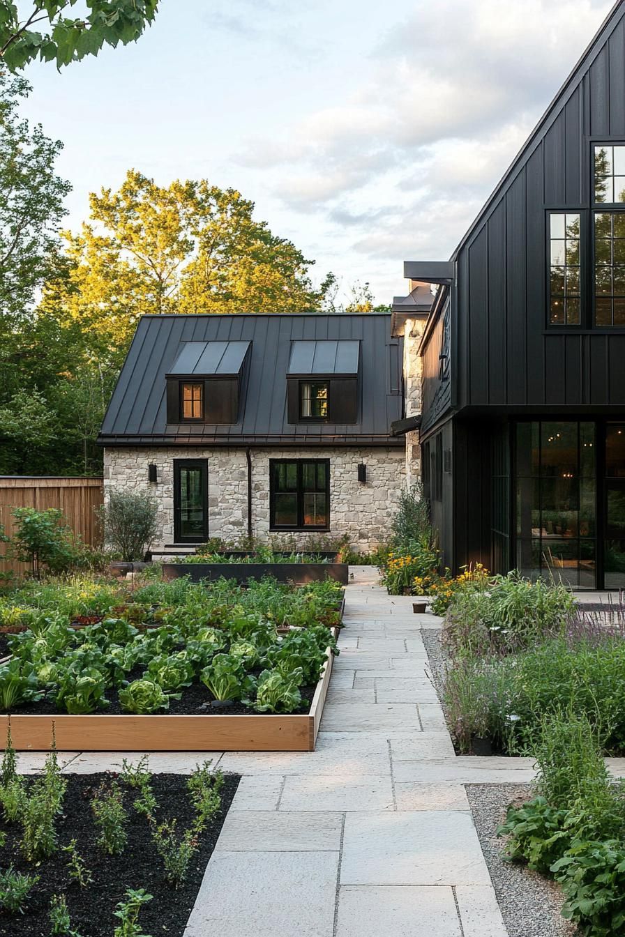 Central Courtyard With Organic Vegetable Garden