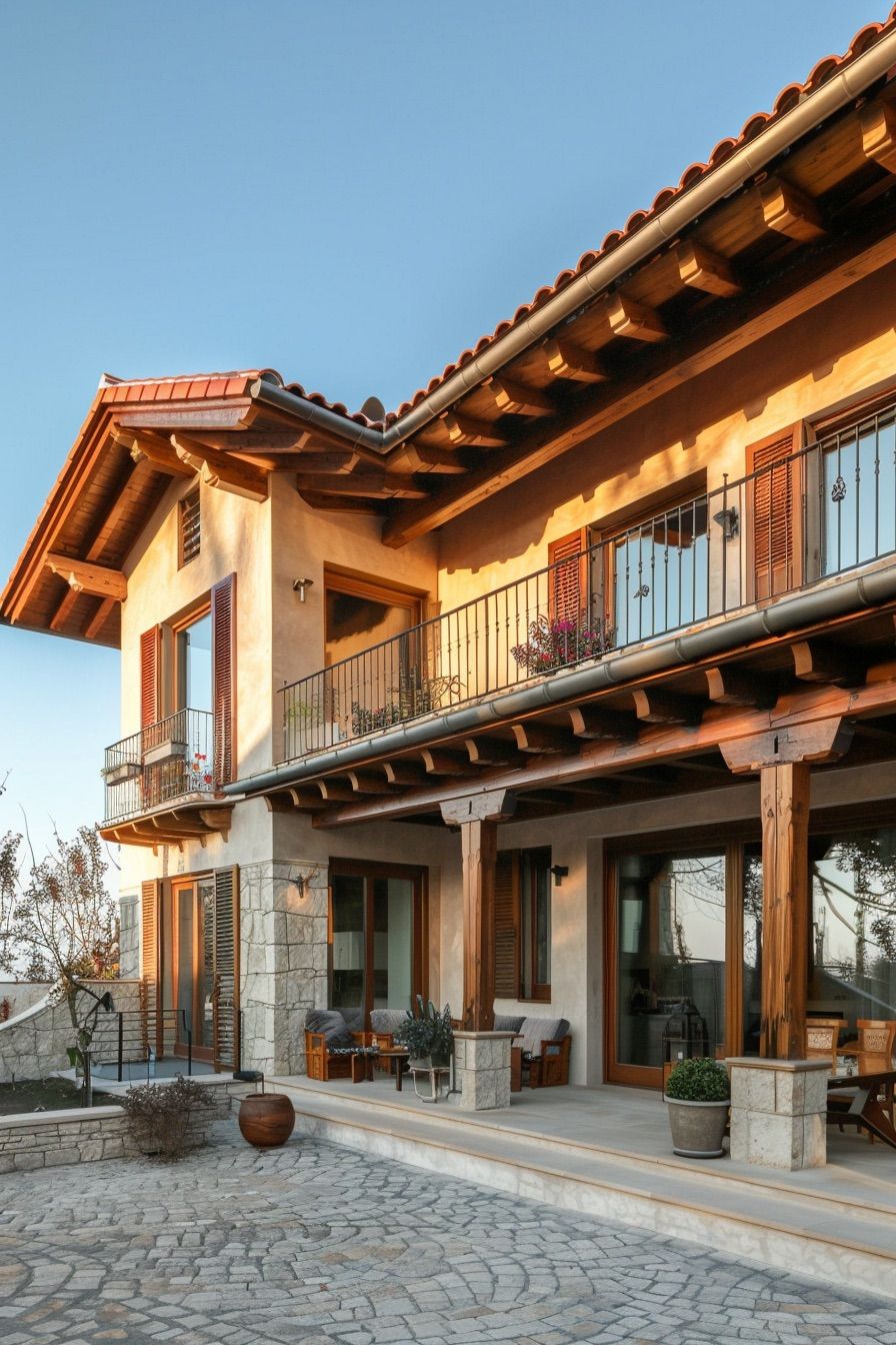 mediterranean house woode beams 3